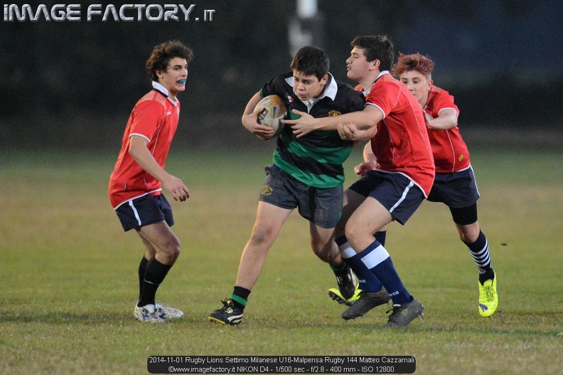 2014-11-01 Rugby Lions Settimo Milanese U16-Malpensa Rugby 144 Matteo Cazzamali.jpg